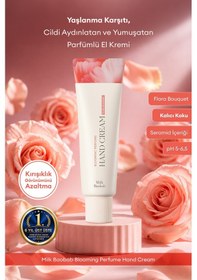 Resim Yaşlanma Karşıtı Yumuşatıcıparfümlü El Kremi Mılk Baobab Blooming Perfume Hand Cream Flora Bouquet 