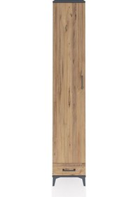 Resim Hyperion Dolap 6 Raflı Tek Çekmeceli Tek Kapaklı 44x44x243 Antrasit-çam Aytası 