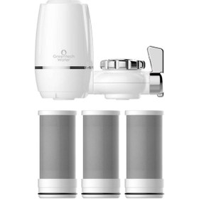 Resim Greentech Water Aktive Edilmiş Karbon Filtreli Musluk Ucu Arıtıcı / 3 Adet Karbon Filtreli Kartuş / GW-D03P2 