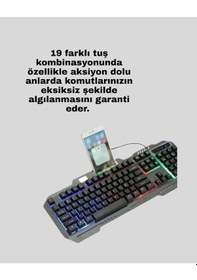Resim Mekanik Seti Led Işıklandırma Ve Ergonomik Mouse Diğer 