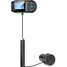 Resim Geeksen Bt-t1 Araç Fm Transmitter, Bluetooth 5.0, Pd Hızlı Şarj, Tf Kart/dual Usb, Aux Girişi, Kolaysız Arama, Siyah 