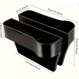 Resim Xuweiwei 2 Adet Siyah Araç Koltuğu Arası Saklama Kutusu Telefon Bardak Anahtar İçin Düzenleyici 