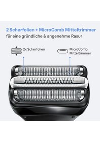 Resim Braun Series 3+ Erkek Elektrikli Tıraş Makinesi, 3 Esnek Bıçaklı Elektrikli Tıraş Makinesi, Almanya'da Üretilmiş Tıraş Makinesi, Sakal Kesme Aparatı, +5 Tarak Aparatı, Islak Ve Kuru Tıraş Makinesi, 3010bt, Mavi 