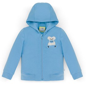 Resim Ses Çıkaran Bebek Mavisi Fermuarlı Kapüşonlu Sweatshirt - Bebek Mavisi / 4-5 yaş 