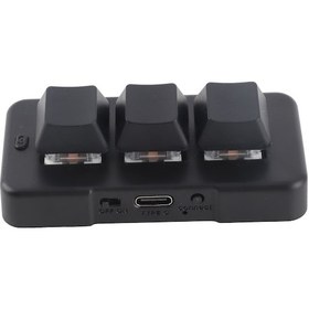 Resim Ximistore9 Rgb Aydınlatmalı 3 Tuşlu Programlanabilir Mekanik Klavye, Usb Plug & Play, Oyuncu Ve Dıy İçin Mini Makro Klavye Siyah 