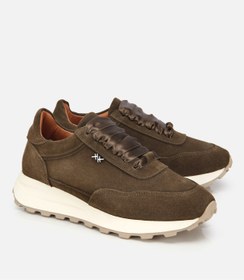 Resim Hotiç Kadın Süet Deri Haki Bağcık Detaylı Yüksek Tabanlı Spor Ayakkabı 