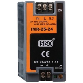 Resim Imr-25-12 - 25W 12Vdc 2.1A Ray Montajlı Kapalı Tip Mini Güç Kayna 