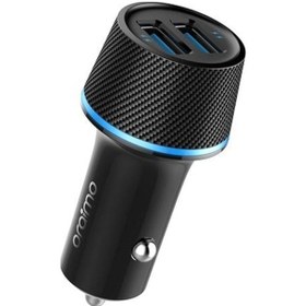 Resim Siyah Oto Şarj Cihazı, 2 Usb Portlu Hızlı Şarj, 2.4a, Led Işık, Aşırı Akım Ve Sıcaklık Koruması 