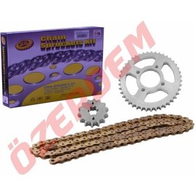 Resim Ybr Ön-Arka Dişli Zincir Set O-Ringli 428H-118L 14-45T Sfr Sarı 
