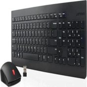 Resim Lenovo Kablosuz Klavye ve Mouse Siyah 
