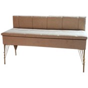 Resim Sırtlı Sandıklı Yeni Nesil Puf Bench Josephine Koltuk Renk Seçenekli Metal Ayaklı 130x40 Cm Ebatlı 