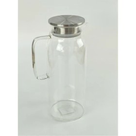 Resim Ethab Ticaret 1500 ml Borosilikat Cam Su Sürahisi - Metal Kapaklı ve Isıya Dayanıklı 