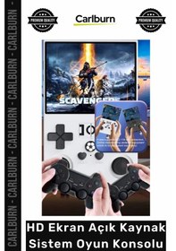 Resim Konsol Klasik Rk3326 Yüksek Performans Retro Taşınabilir Hd Ekran Açık Kaynak Sistem Oyun Konsolu 