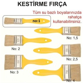 Resim ATLI FIRÇA Kestirme Fırça No=1-1. Kalite-su Bazlı Ürünlerinizde Kullanabilirsiniz-tüy Dökmez-damlatmaz-kaliteli 