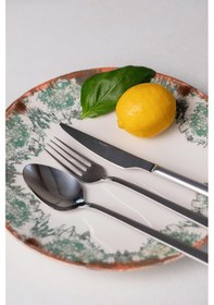 Resim Soley Arma 6 Kişilik 18 Parça Çatal Kaşık Bıçak Takımı Gümüş 