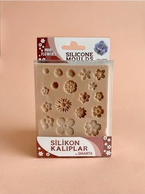Resim Smarta Silikon Epoksi ve Polimer Kil Kalıbı Mini Flowers 