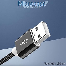 Resim Microcase Yüksek Hızlı USB 2.0 Örgülü Uzatma Kablosu - 150 cm AL2862 