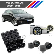 Resim Otozet - Vw Scirocco Bijon Civata Kapağı Siyah Renk 20 Adetli Set 17mm 1k06011739b9 