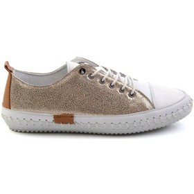 Resim Bambi Altın Leather Kadın Sneaker K01465065403 Altın 