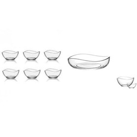 Resim Lav Vıra Cam Kase Takımı Seti 19 Prç. Cam Kase Seti 