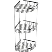 Resim Duxxa A.503 Krom 3'lü 19*19 cm Oval Köşe Şampuanlık 
