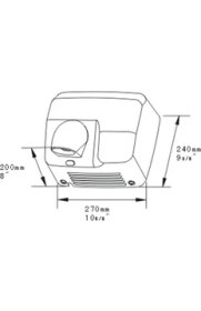 Resim Bauboss Xinda GSQ250 2500W Paslanmaz Çelik El Kurutma Makinesi 