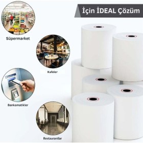 Resim ingenico 56x14 Mm Iwe280- Move5000f- Ide280 Yazar Kasa Kaliteli Termal Yazarkasa Pos Rulosu 1 Paket 10 Adet 
