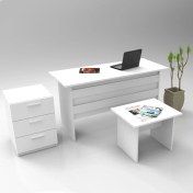 Resim Robin Home Verona Abc Ofis Büro Masa Takımı Ofis Masası + Keson + Ofis Sehpası 