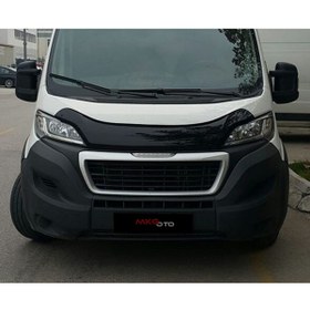 Resim MKG Fiat Ducato 2014 - 2020 Ön Kaput Koruyucu Rüzgarlığı Piano Black 3.2 Mm Kalın Plastik 