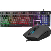Resim Rampage Km-Rx9 Cypher Siyah USB Gökkuşağı Zemin Aydınlatmalı Fransızca / Arapça Layout Standart Oyuncu Kl 