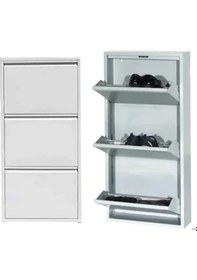 Resim 3Lü Metal Ayakkabılık Beyaz (455652407) Beyaz 