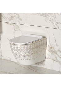 Resim Et-y7032by Asma Klozet Beyaz & Altın 