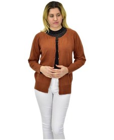 Resim Kadın Triko Spor Hırka Bgl-st04086 Taba 