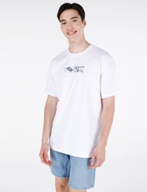 Resim Comfort Fit Yuvarlak Yaka Düz Erkek Beyaz Kısa Kol Tişört 