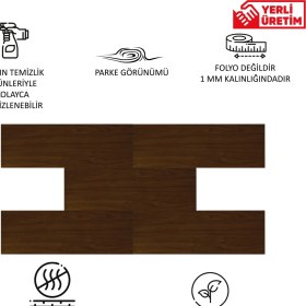 Resim Tink Kendinden Yapışkanlı Teak Desenli Pvc Parke 25 x 80 cm / 5 Adet / 1 M² 