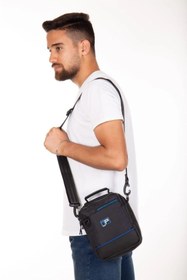 Resim Newish Polo Erkek Quatro Kumaş El ve Omuz Çantası new313 - Siyah - Mavi 