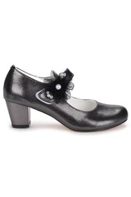Resim Kiko Kids Angelina Vakko Günlük Kız Çocuk 4 Cm Topuklu Abiye Ayakkabı Platin 