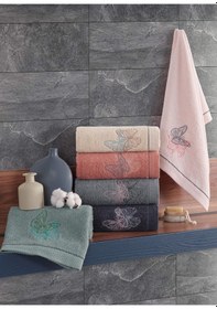 Resim Newhome Anka Kelebek 6 Lı 50x90 %100 Pamuk El Ve Yüz Havlusu 6 Renk 