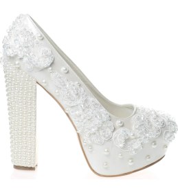 Resim Çnr&Dvs Sedef Inci Taş Işlemeli Gelin Ayakkabı 4002CNR 