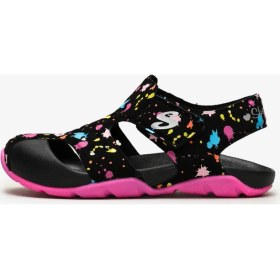 Resim Skechers Side Wave - Büyük Kız Çocuk Siyah Sandalet 86428L Bkhp 