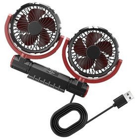 Resim Araba Fan Araç Soğutma Fanı Usb Güç Araba Koltuk Fanı 12v/24v Otomatik Fan Araba İnteri 