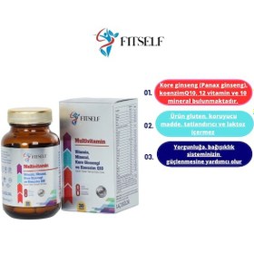 Resim Fitself Multivitamin İçeren Takviye Edici Gıda 30 Tablet 