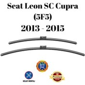 Resim Seat Leon Sc Cupra 5f5 2013 2014 2015 Uyumlu Araca Özel Ön Cam Muz Tipi Silecek Süpürgesi Takımı 65/40cm 2li Set Silbak 