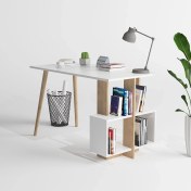 Resim Lagomood Side Çalışma Masası Beyaz Meşe 