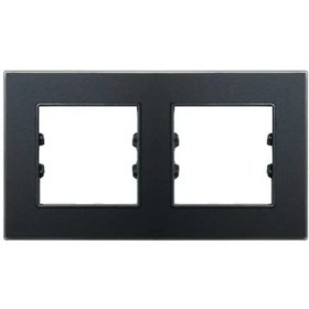 Resim Arvehu Electric Asfir Schneider Asfora Serisi Mat Siyah Ikili Çerçeve APG502-71 Modeli 