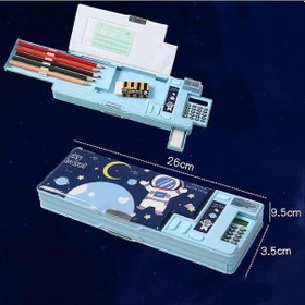Resim Çocuklar İçin Çok Fonksiyonlu Bölmelere Sahip Açılır Kalem Kutusu A 