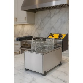 Resim Gri Elektrikli Fritöz 3 Lt Patates Kızartma Makinesi 