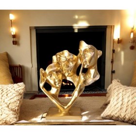 Resim Polyester,konuşma Duyma Görme Figür Sarı Renk Heykel Biblo 