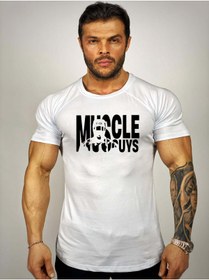 Resim Black İstanbul Muscle Guys Baskılı Fitness Tshirt 