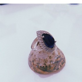 Resim Gümüş Damla Taşlı Bayan Yüzük 